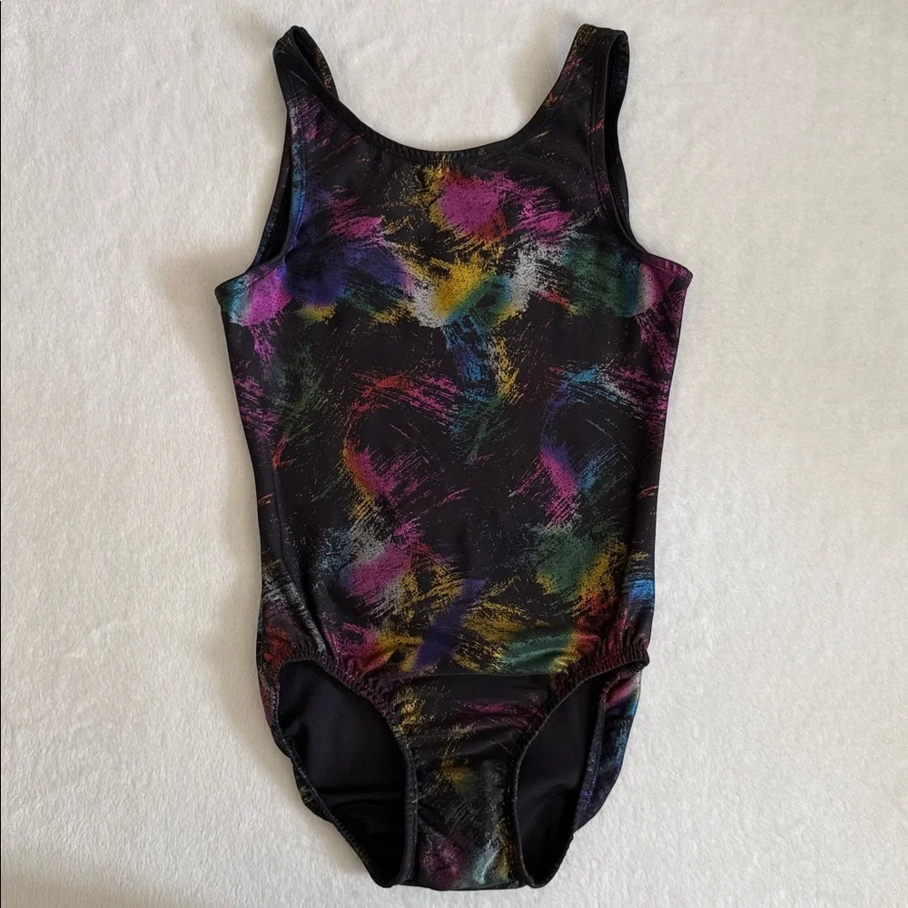 {VTG} Leo's Dancewear | Dance Leotard Black/Multicolor Iridescent (CL)